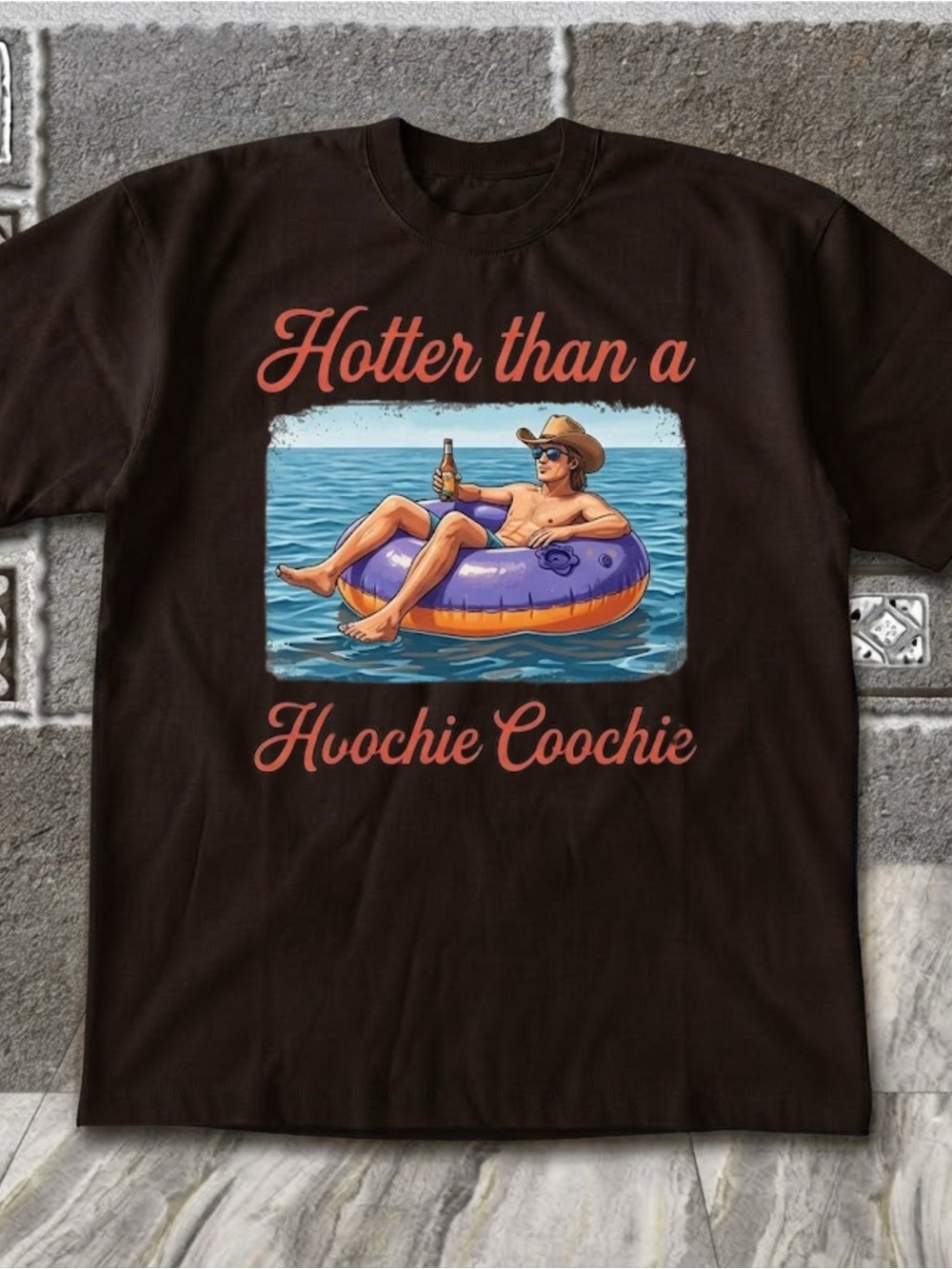 Gildan Cowboy Beach Graphic Summer Tee